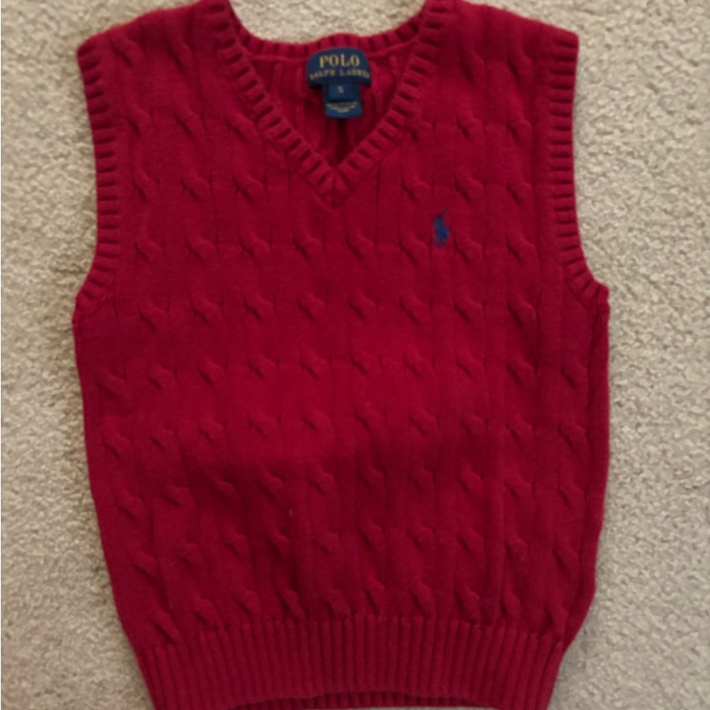 Polo Ralph Lauren Red Sweater Vest Little Boys